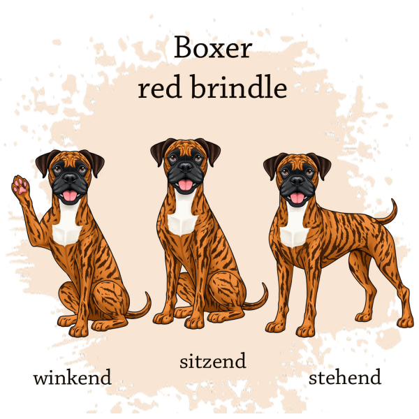 Boxer red brindle Motivauswahl für Dokumentenhülle