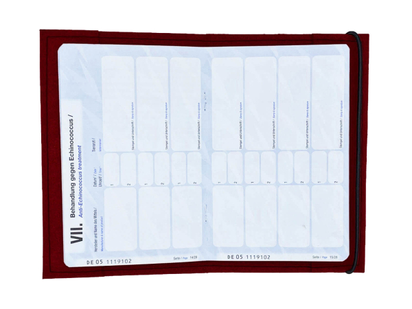 Innenansicht der Impfpasshülle für den Golden Retriever creme weiß