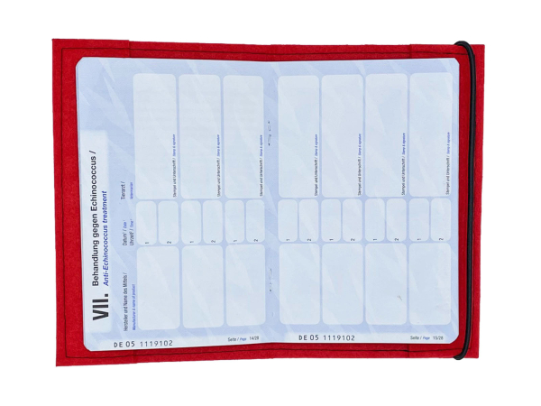 Innenansicht der Impfpasshülle für die Hunderasse Havaneser silber