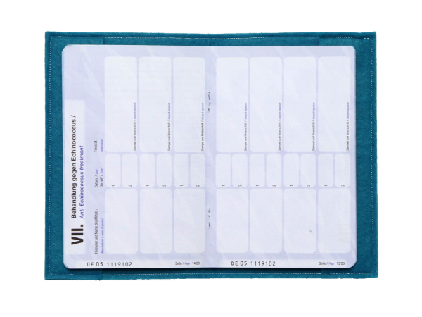 Innenansicht der Impfpasshülle für den Windhund in rot weiß