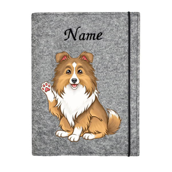 Dokumentenhülle für die Hunderasse Sheltie sable