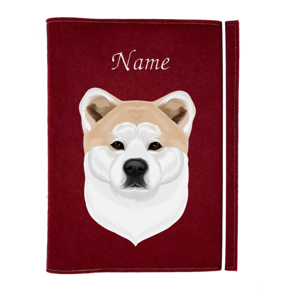 Dokumentenhülle für die Hunderasse Akita Inu fawn