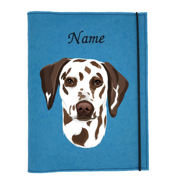 Dokumentenhülle für die Hunderasse Dalmatiner braun