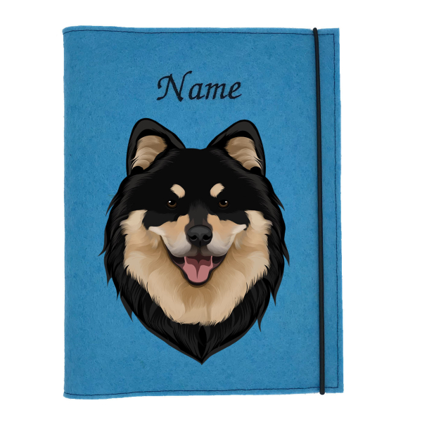 Dokumentenhülle für die Hunderasse Finnischer Lapphund black tan