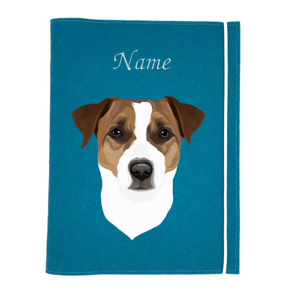 Dokumentenhülle für die Hunderasse Jack Russell Terrier rot weiß