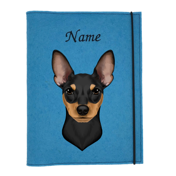 Dokumentenhülle für die Hunderasse Zwergpinscher black tan