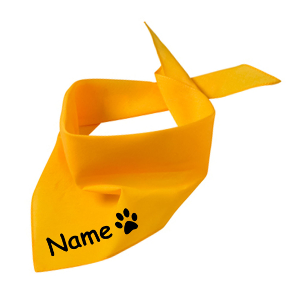 Hundehalstuch personalisiert in der Farbe gelb