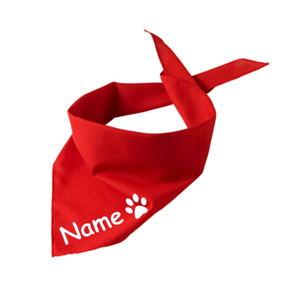 Hundehalstuch personalisiert in der Farbe rot
