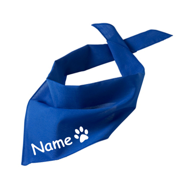 Hundehalstuch personalisiert in der Farbe royalblau