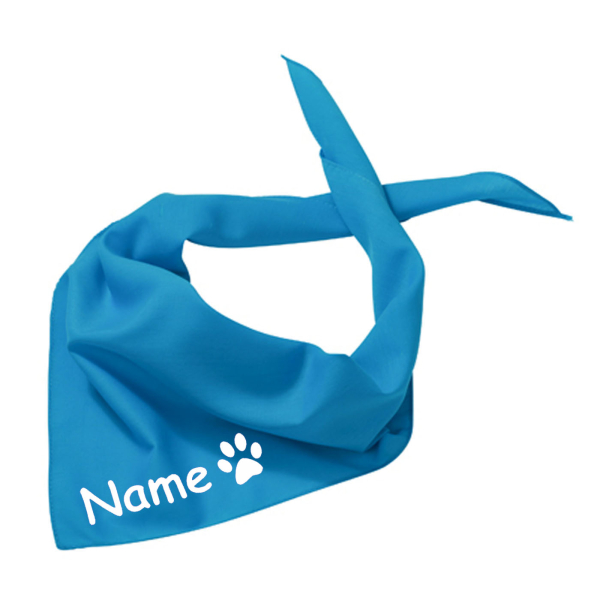 Hundehalstuch personalisiert in der Farbe türkis
