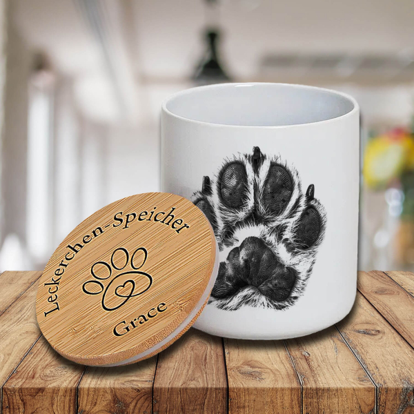 Personalisierte Leckerlidose für den Hund