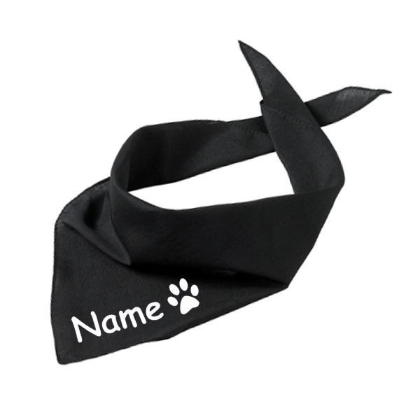 Hundehalstuch personalisiert in der Farbe schwarz