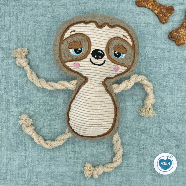 Hundespielzeug Faultier personalisiert