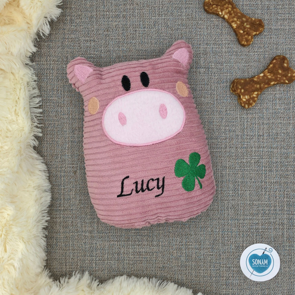 Spielzeug für den Hund Schwein mit Name